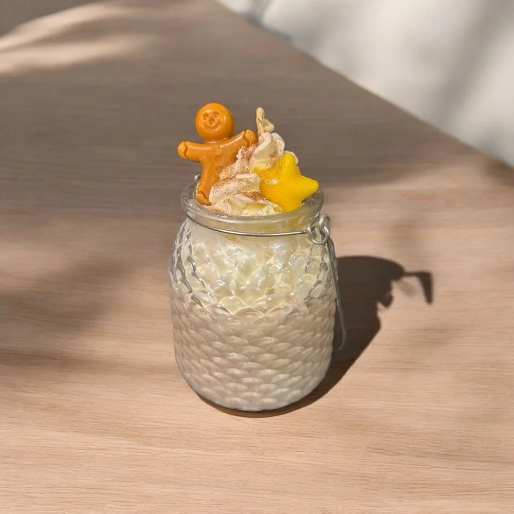 Festive Gingerbread Candle Jar - Picture 3 of 3